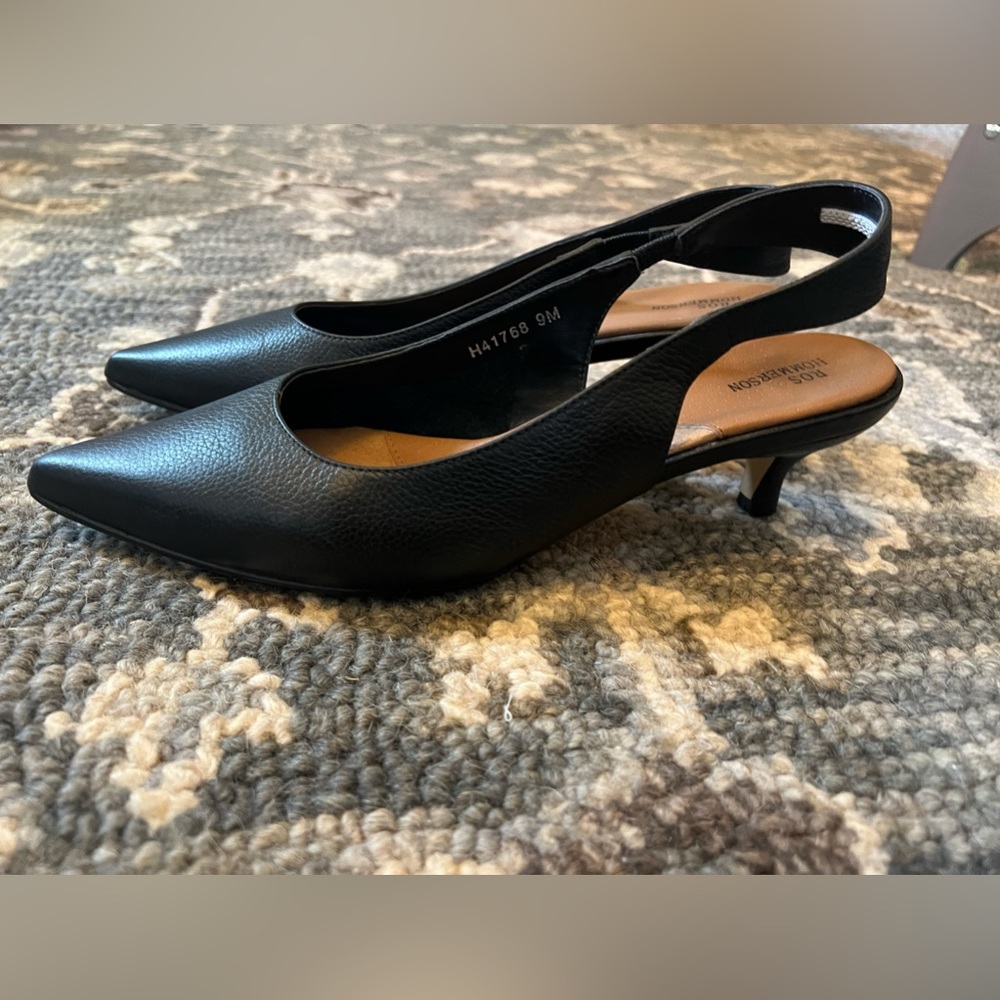 Ros Hommerson Black Brazil Sling Dress Shoes. Size 9